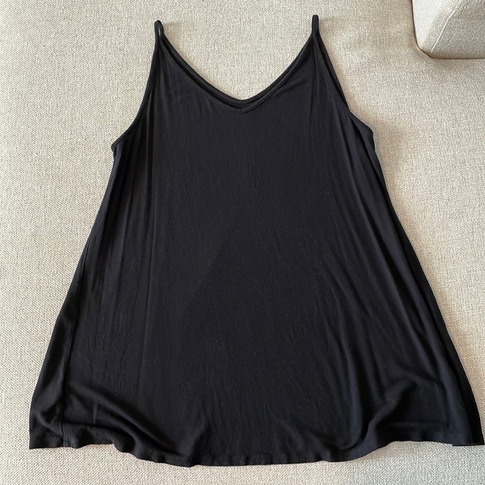 LOFT - Women’s Flowy Cotton Cami - Black XS